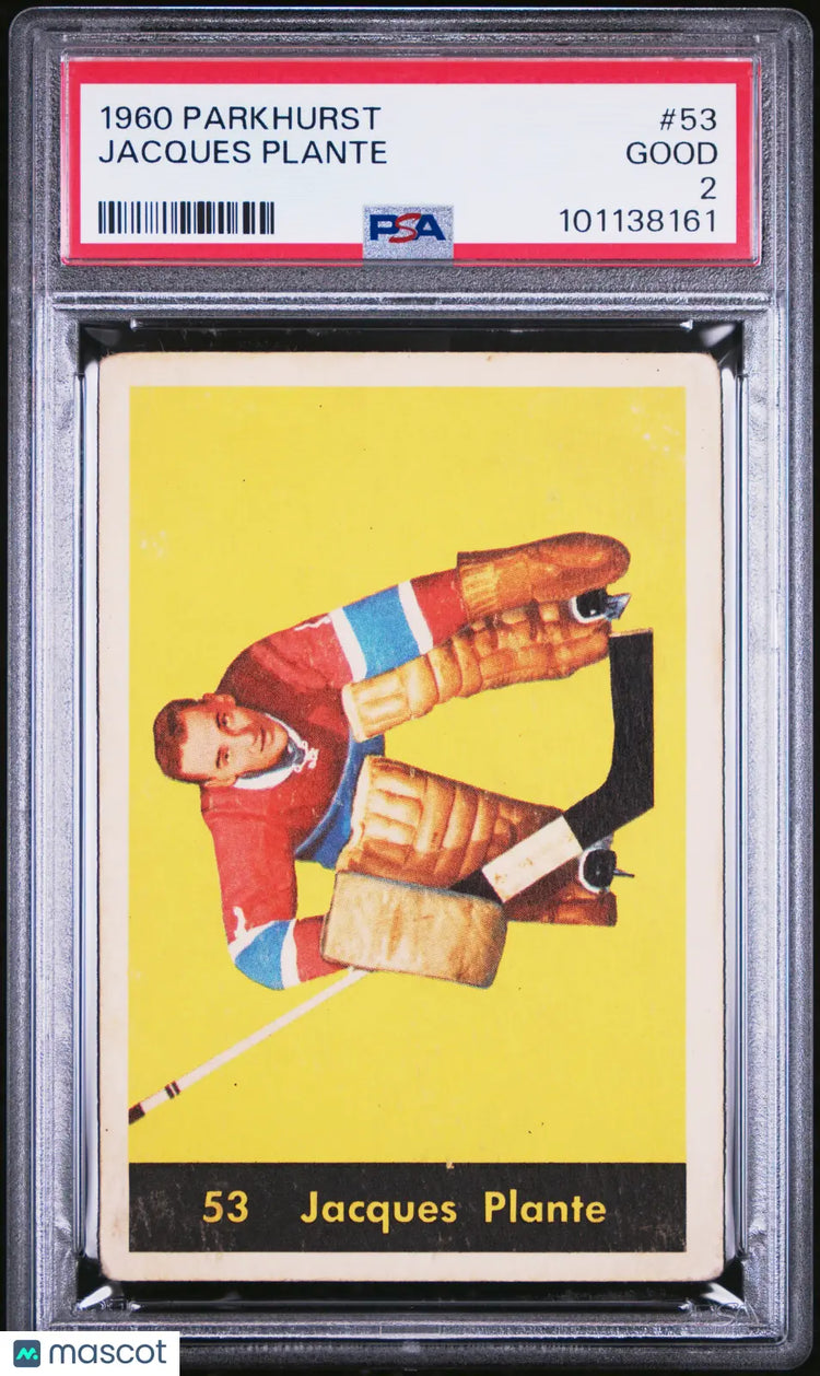 1960 Parkhurst Hockey Jacques Plante #53 PSA 2 