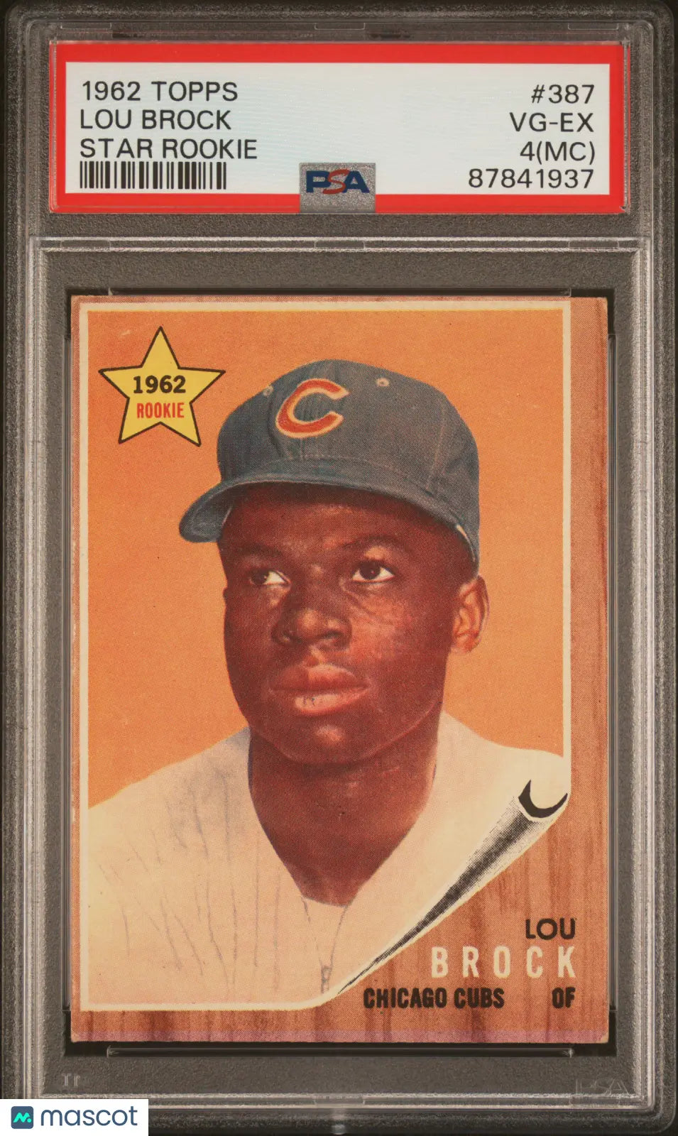 1962 Topps Baseball Lou Brock Star Rookie PSA 4 (MC) #387 