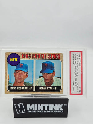 1968 Topps Baseball Nolan Ryan Jerry Koosman Mets Rookies PSA 2 #177 