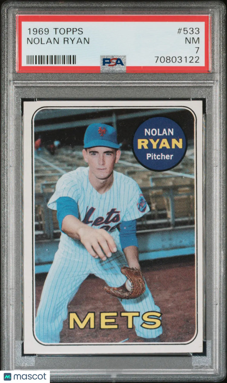 1969 Topps Baseball Nolan Ryan RC Rookie PSA 7 #533 