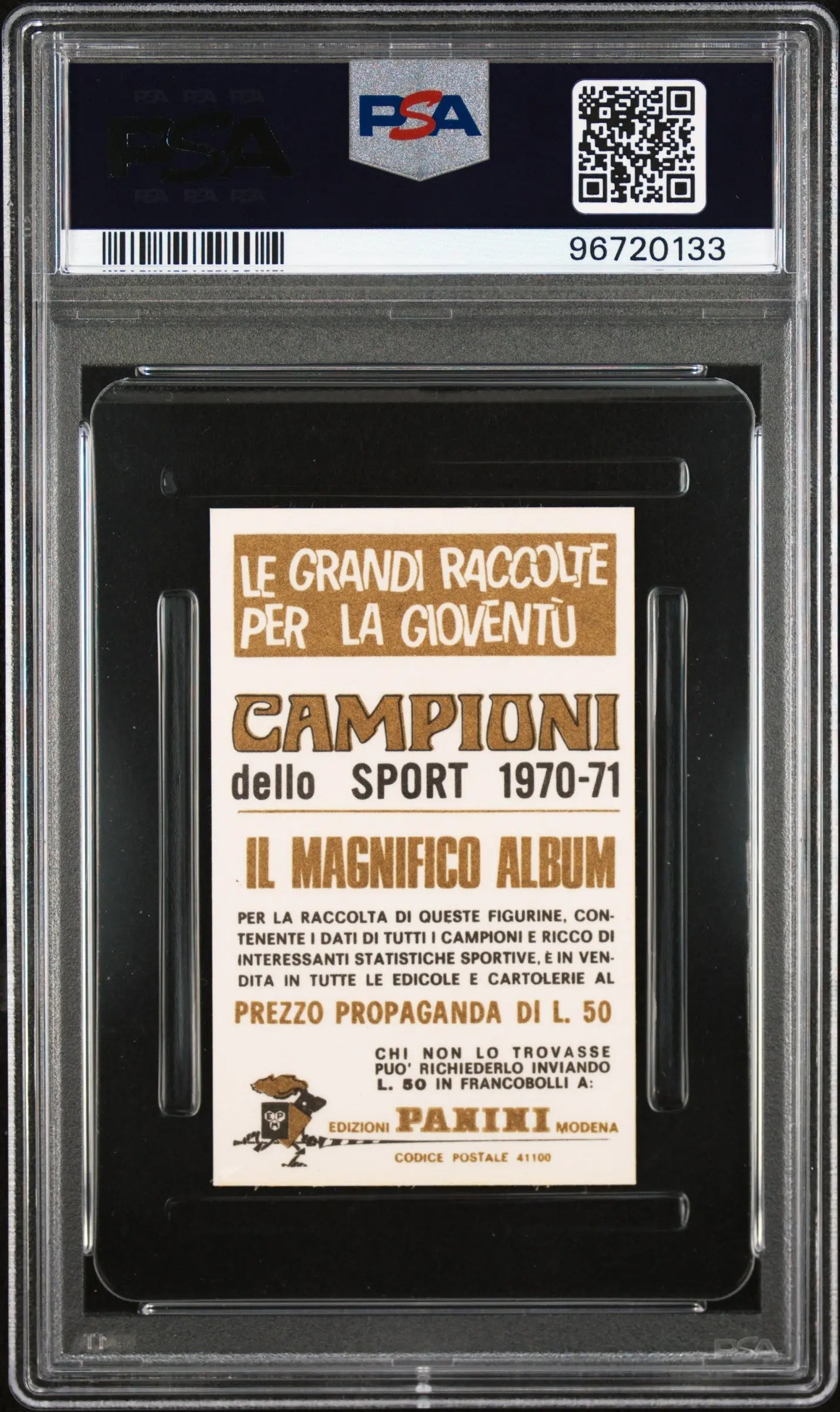 1970 Panini Campioni Dello Sport Mario Andretti #56 PSA 8 