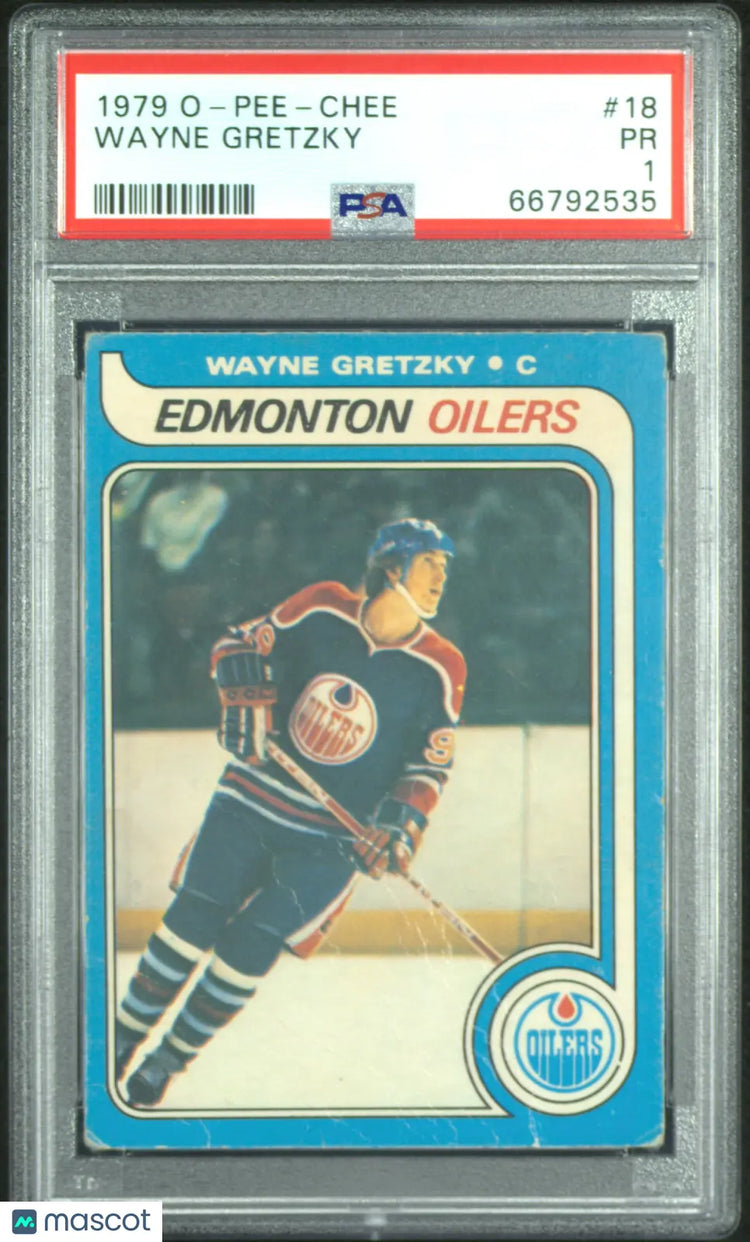 1979 O-Pee-Chee Hockey Wayne Gretzky RC Rookie PSA 1 #18 