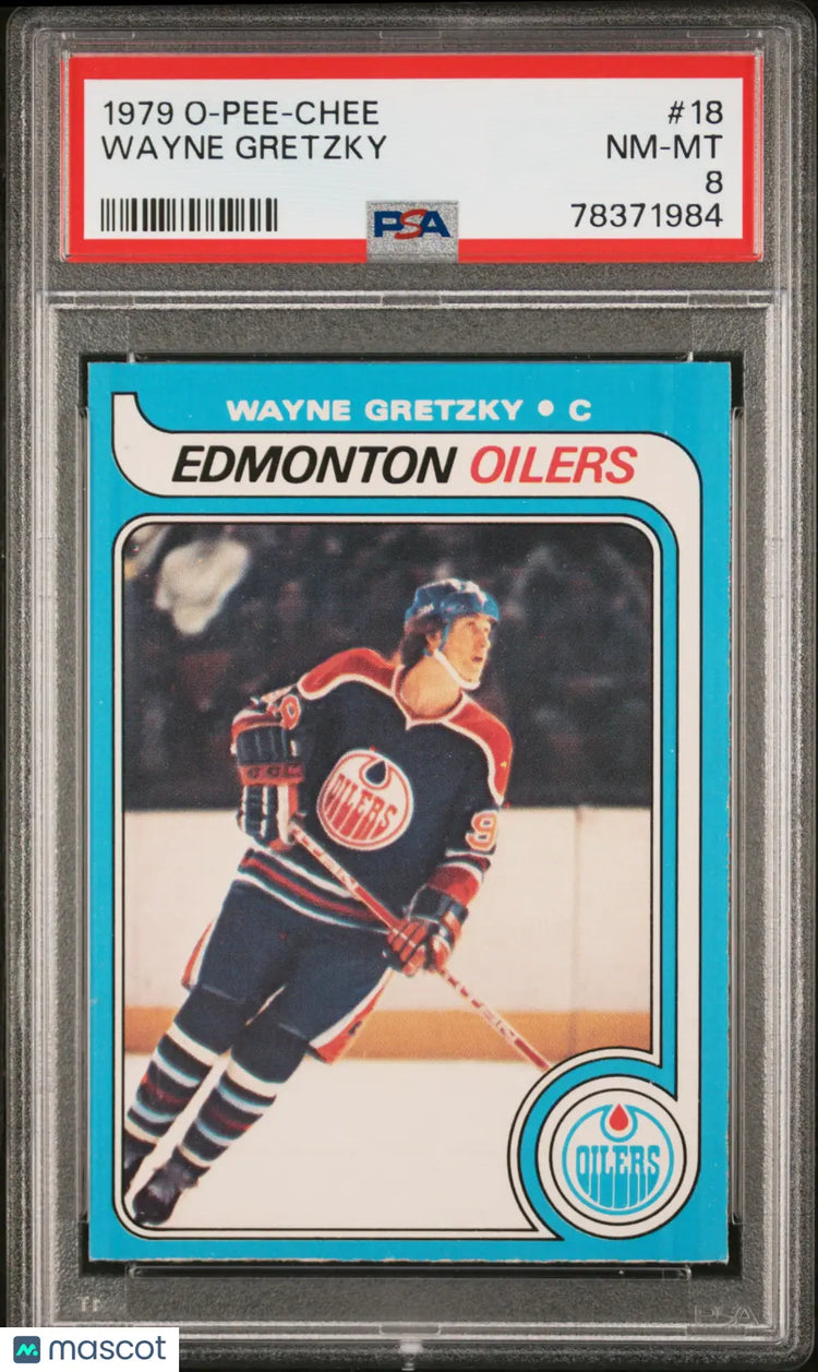 1979 O-Pee-Chee Hockey Wayne Gretzky RC Rookie PSA 8 #18 