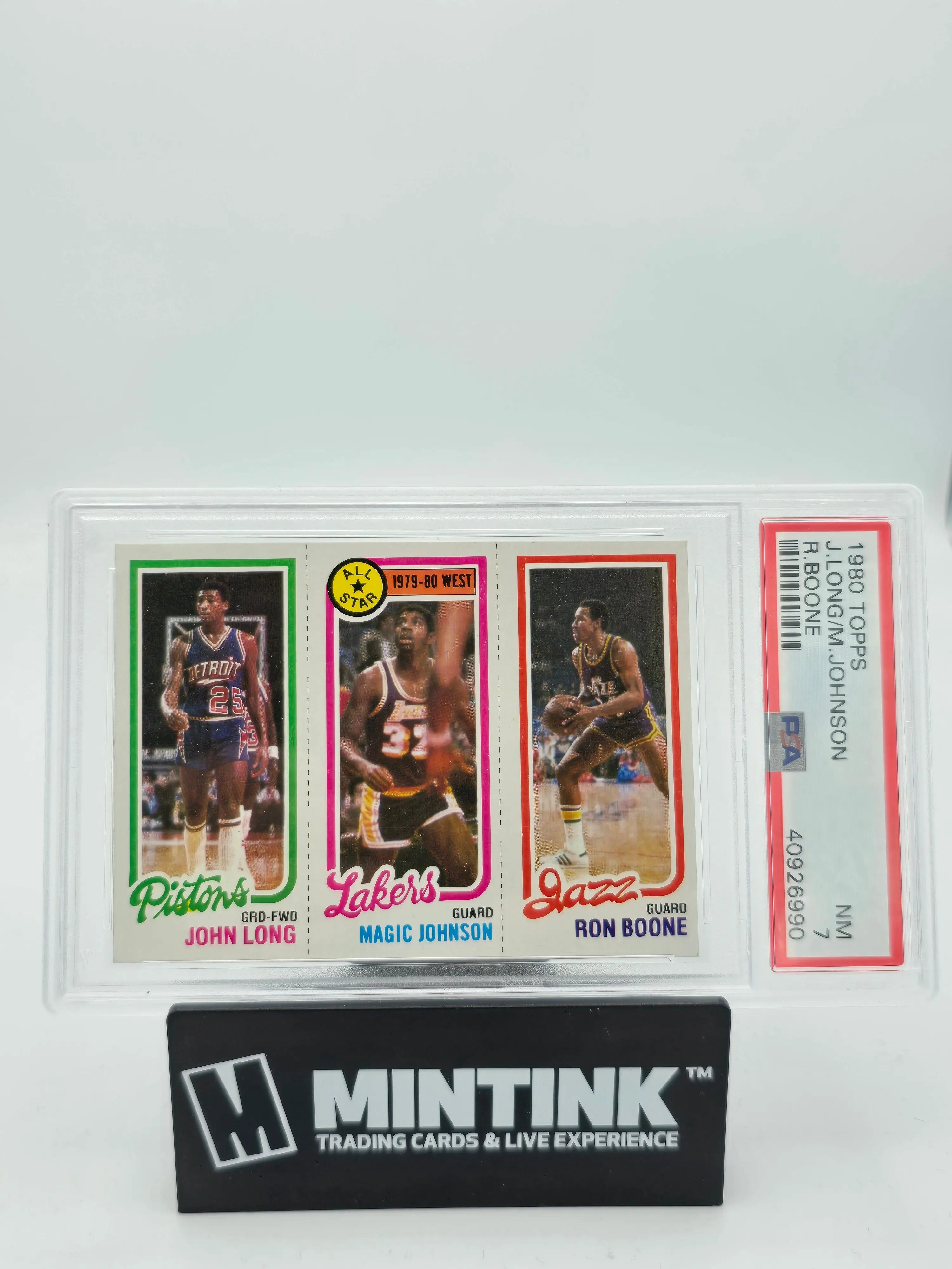 1980 Topps Basketball Magic Johnson John Long Rookie PSA 7 