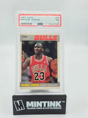 1987 Fleer Basketball Michael Jordan #59 PSA 7 