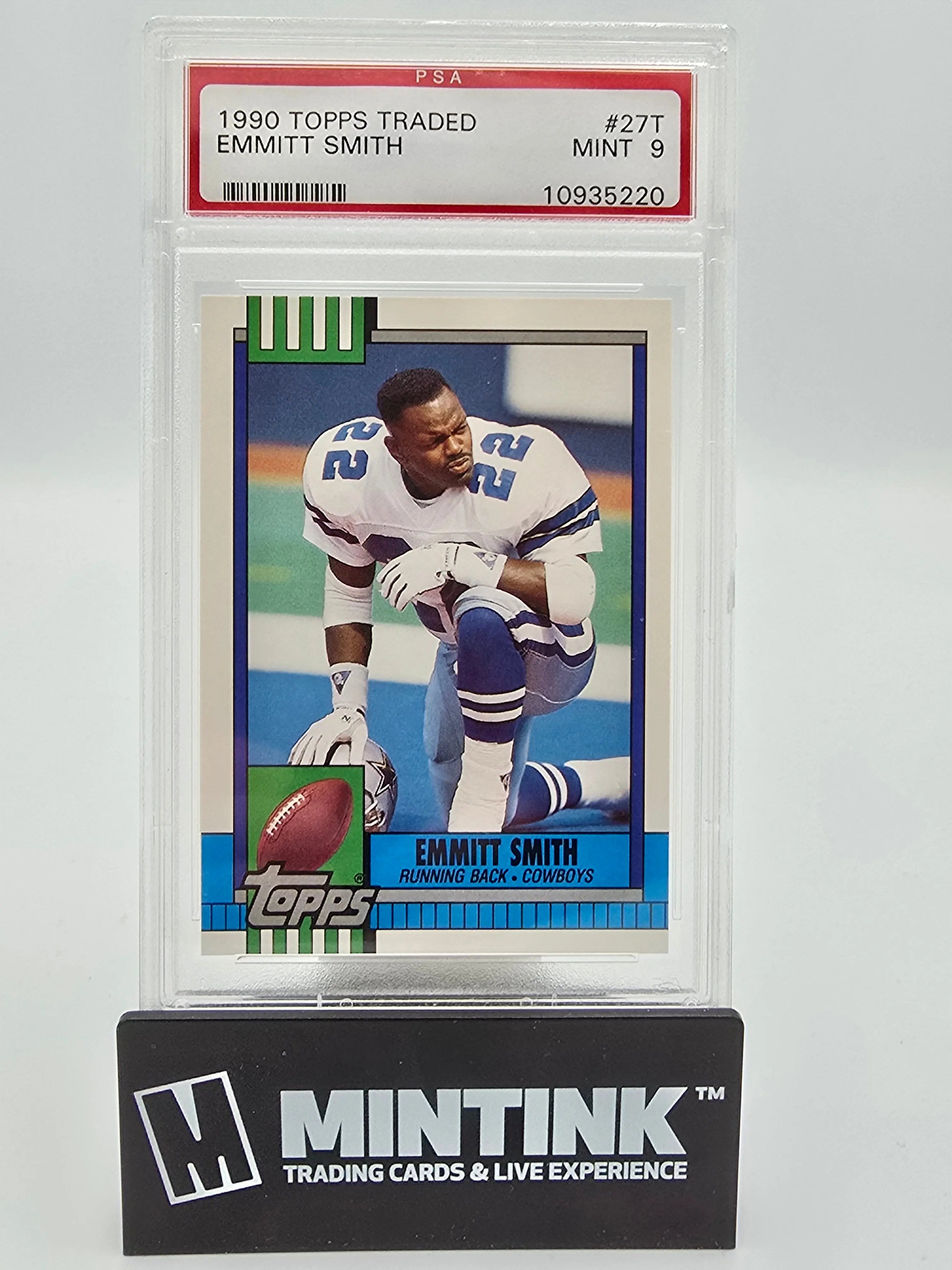 1990 Topps Traded Football Emmitt Smith Rookie Card PSA 9 #27T 