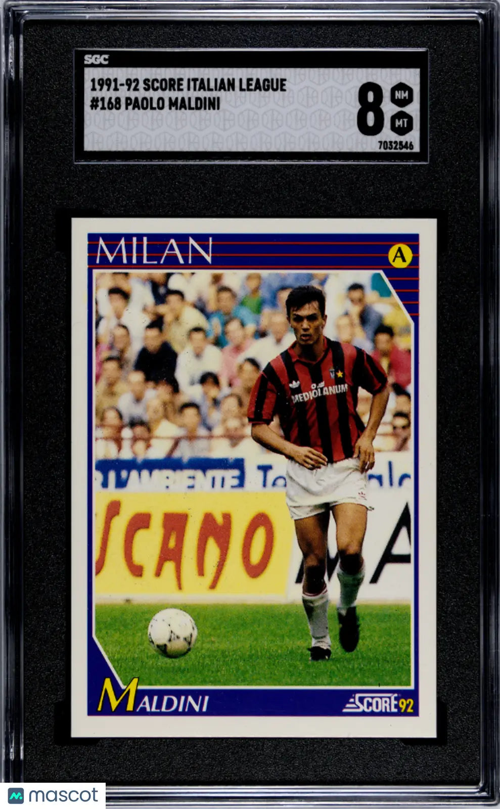 1991 Score Italian League Paolo Maldini #168 SGC 8 