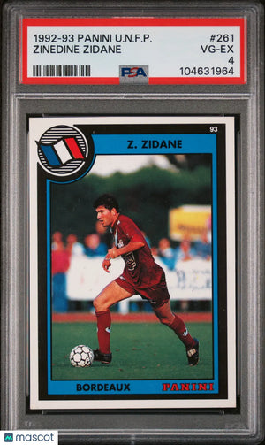 1992 Panini U.N.F.P. Zinedine Zidane #261 PSA 4 