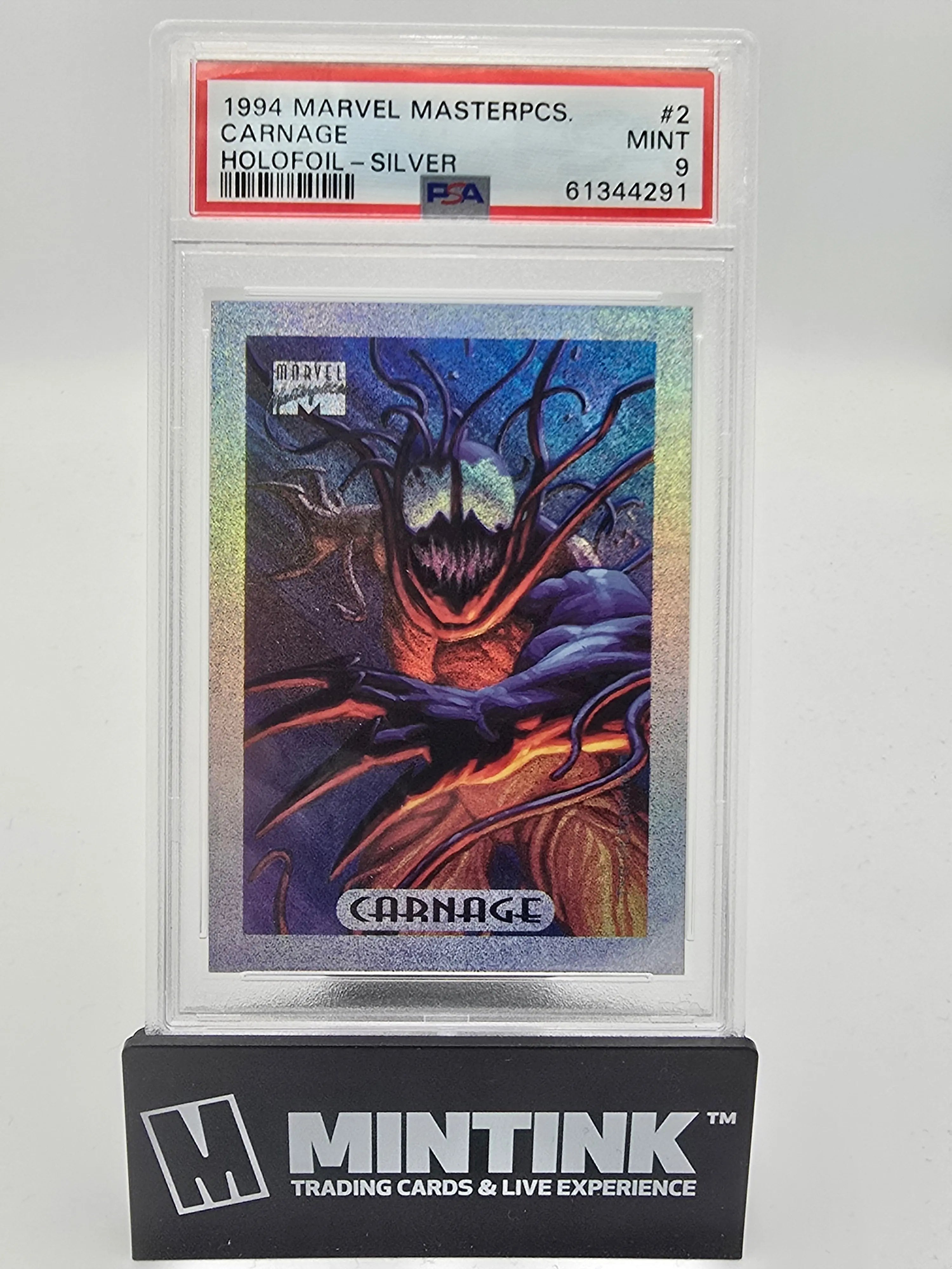 1994 Marvel Masterpieces Holofoil Silver Carnage #2 PSA 9 