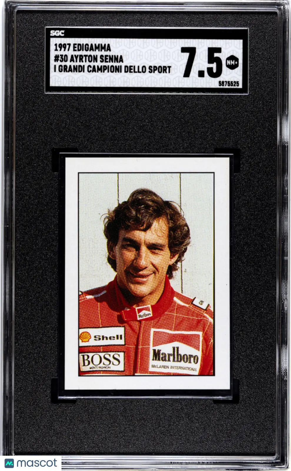 1997 Edigamma I Grandi Campioni Dello Sport Ayrton Senna #30 SGC 7.5 