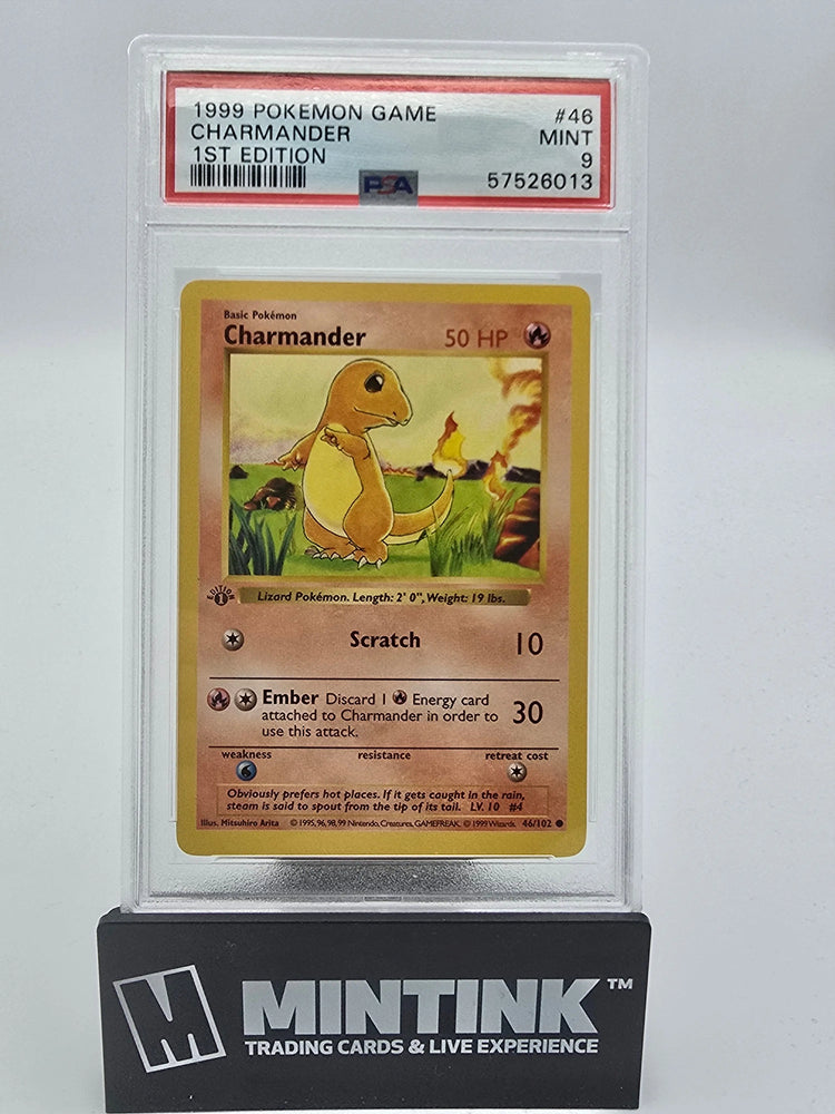 1999 Pokémon Game Charmander #46 1st Edition PSA 9 