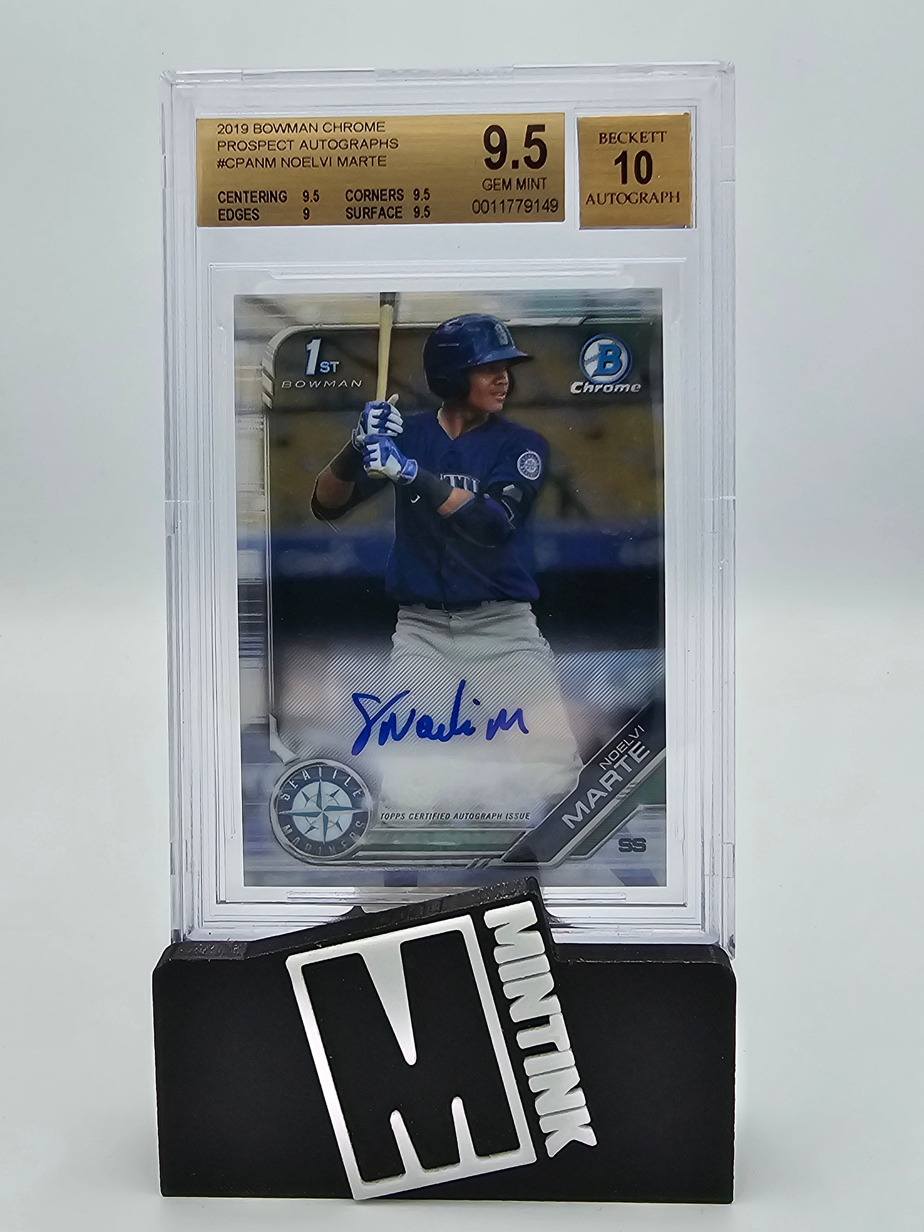 2019 1st Bowman Chrome BGS 9.5 Noelvi Marte Prospect Autograph #CPA-NMA