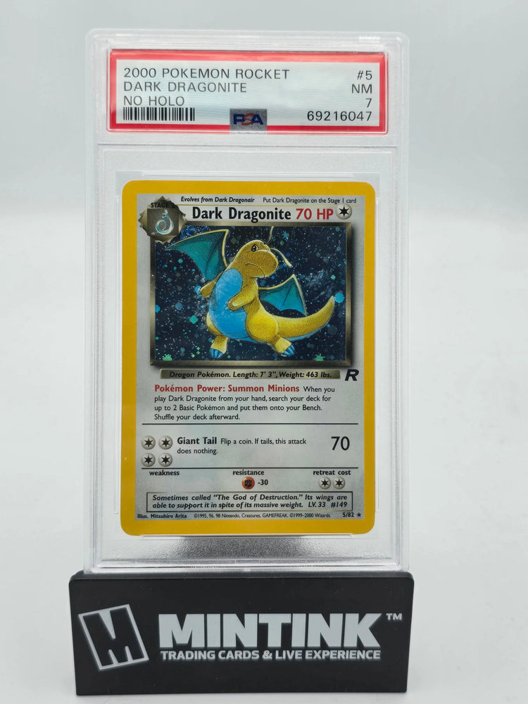 2000 Pokemon Rocket Dark Dragonite #5 No Holo PSA 7 