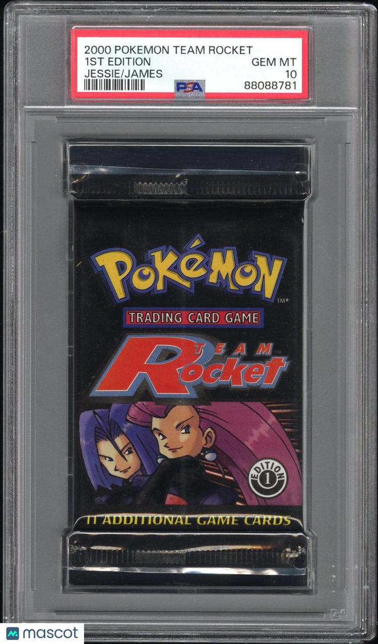 2000 Pokemon Team Rocket Pack 1st Edition Jessie/James PSA 10 