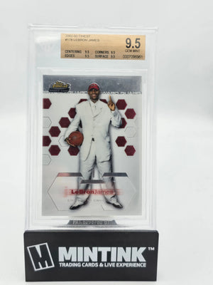 2002 Topps Finest LeBron James RC Rookie  #178 BGS 9.5 