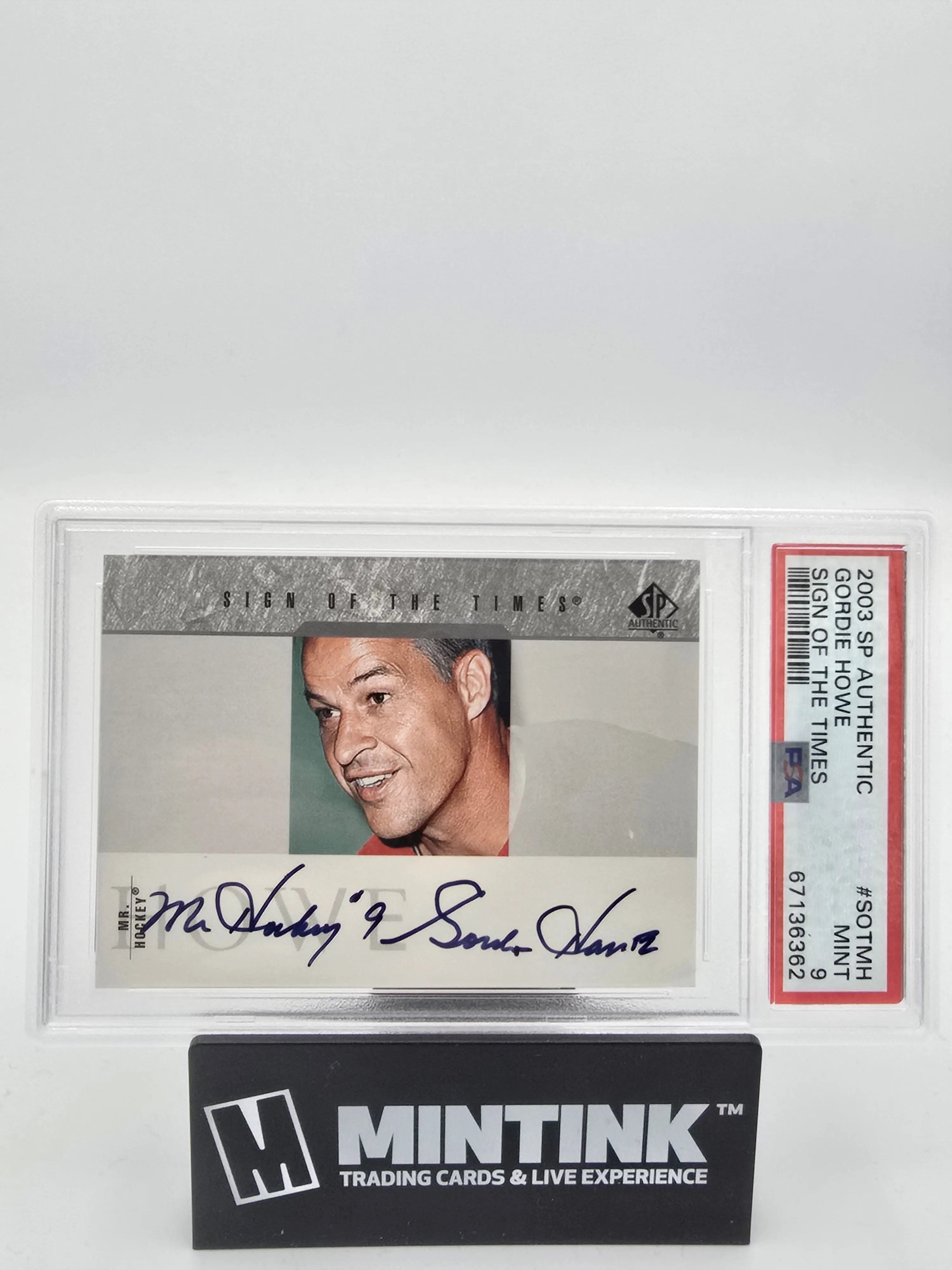 2003 SP Authentic Sign Of The Times Gordie Howe Auto PSA 9 