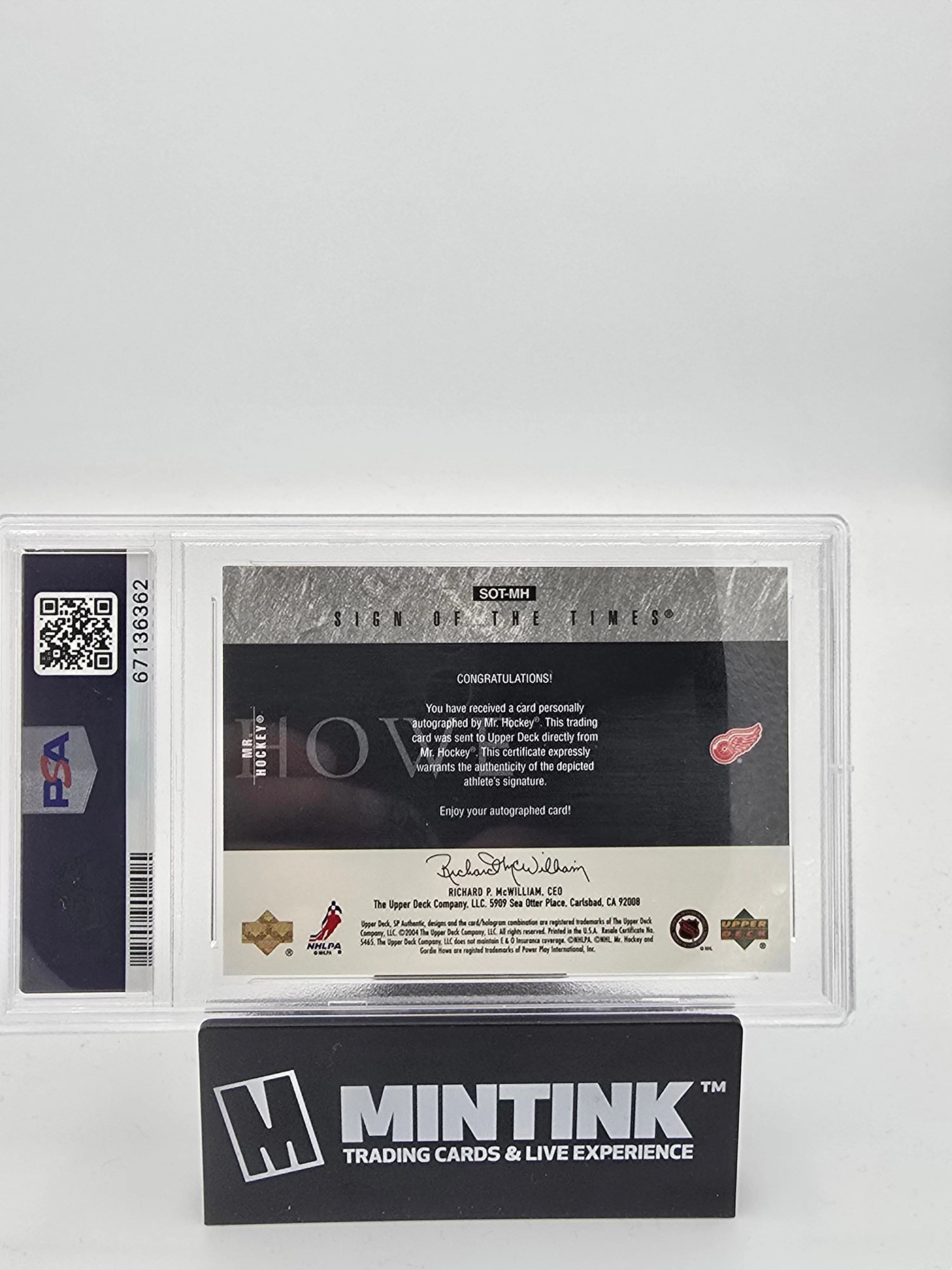 2003 SP Authentic Sign Of The Times Gordie Howe Auto PSA 9 