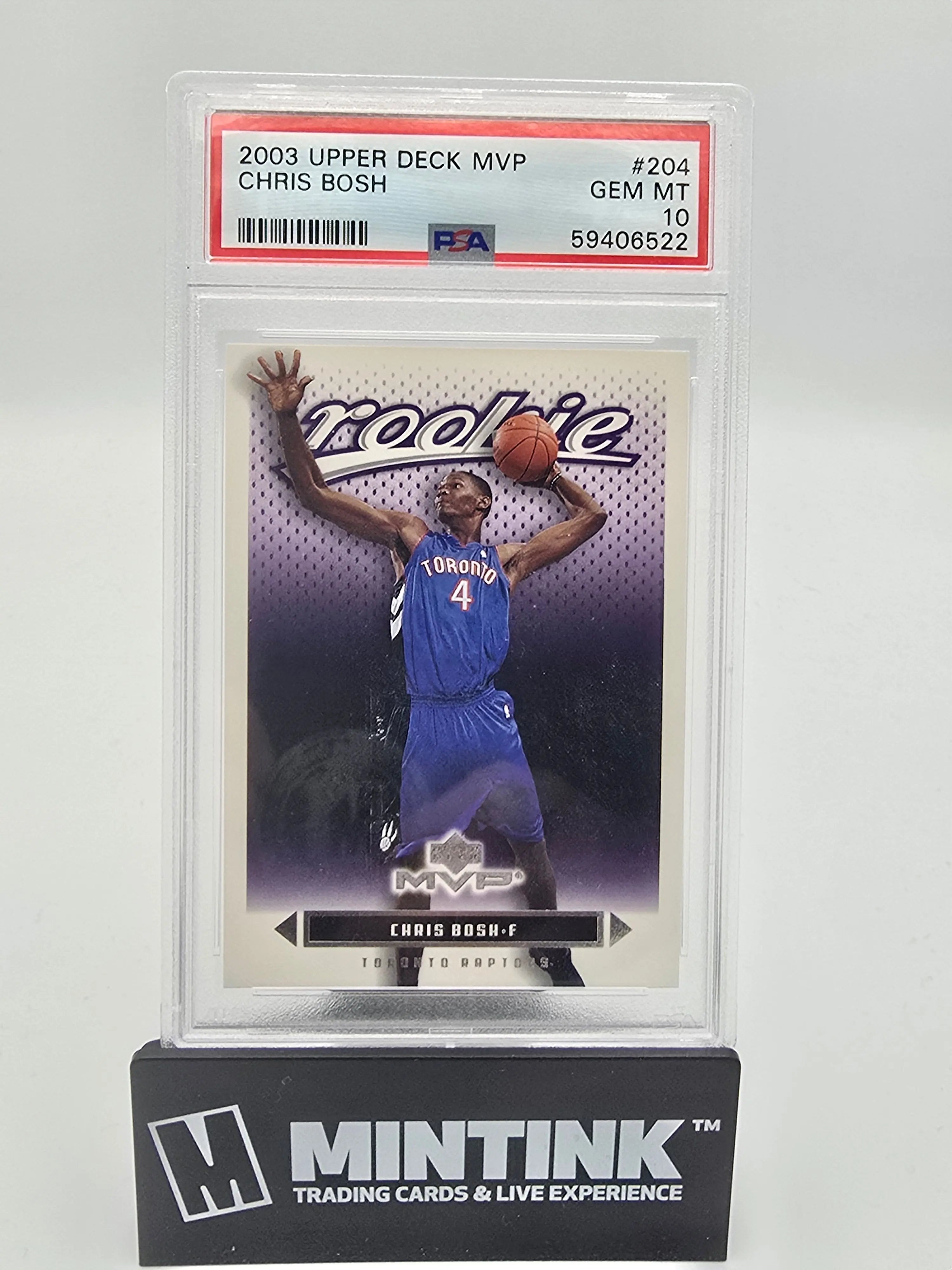 2003 Upper Deck MVP Basketball Chris Bosh Rookie PSA 10 