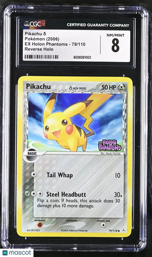 2006 Pokémon Holon Phantoms Pikachu δ #79/110 English CGC 8 