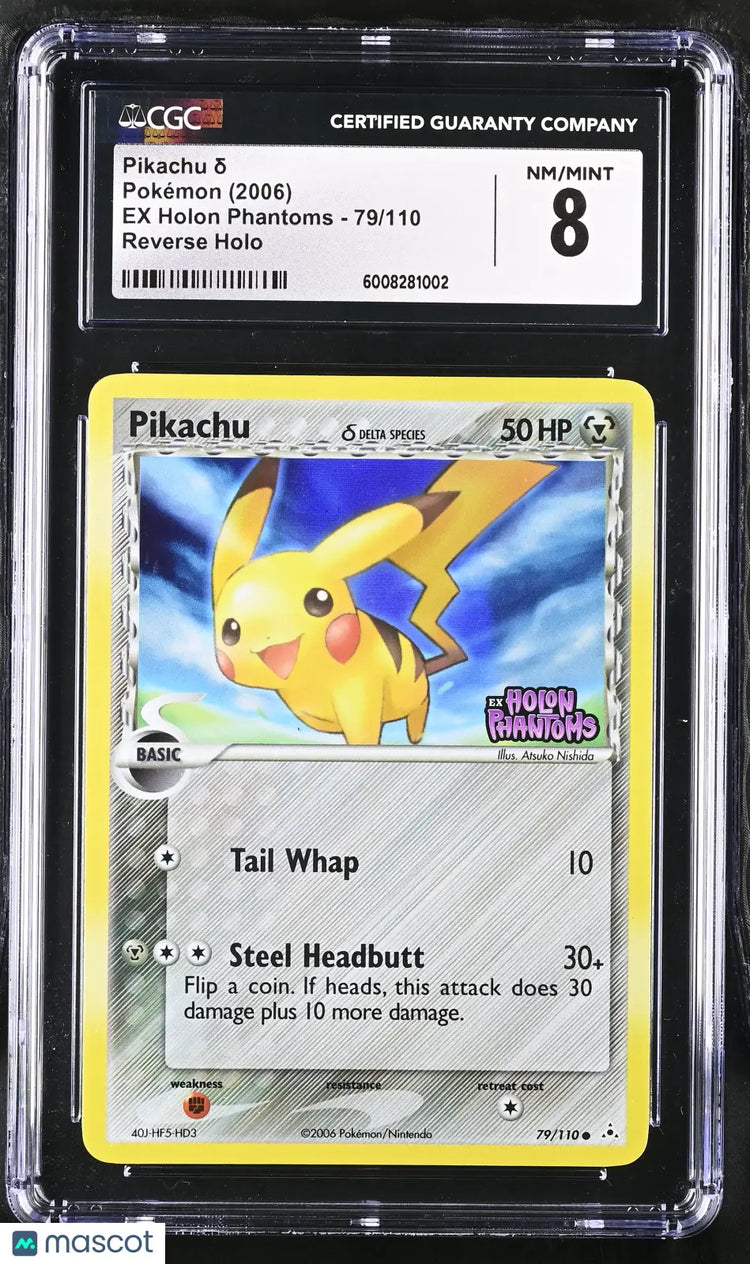 2006 Pokémon Holon Phantoms Pikachu δ #79/110 English CGC 8 