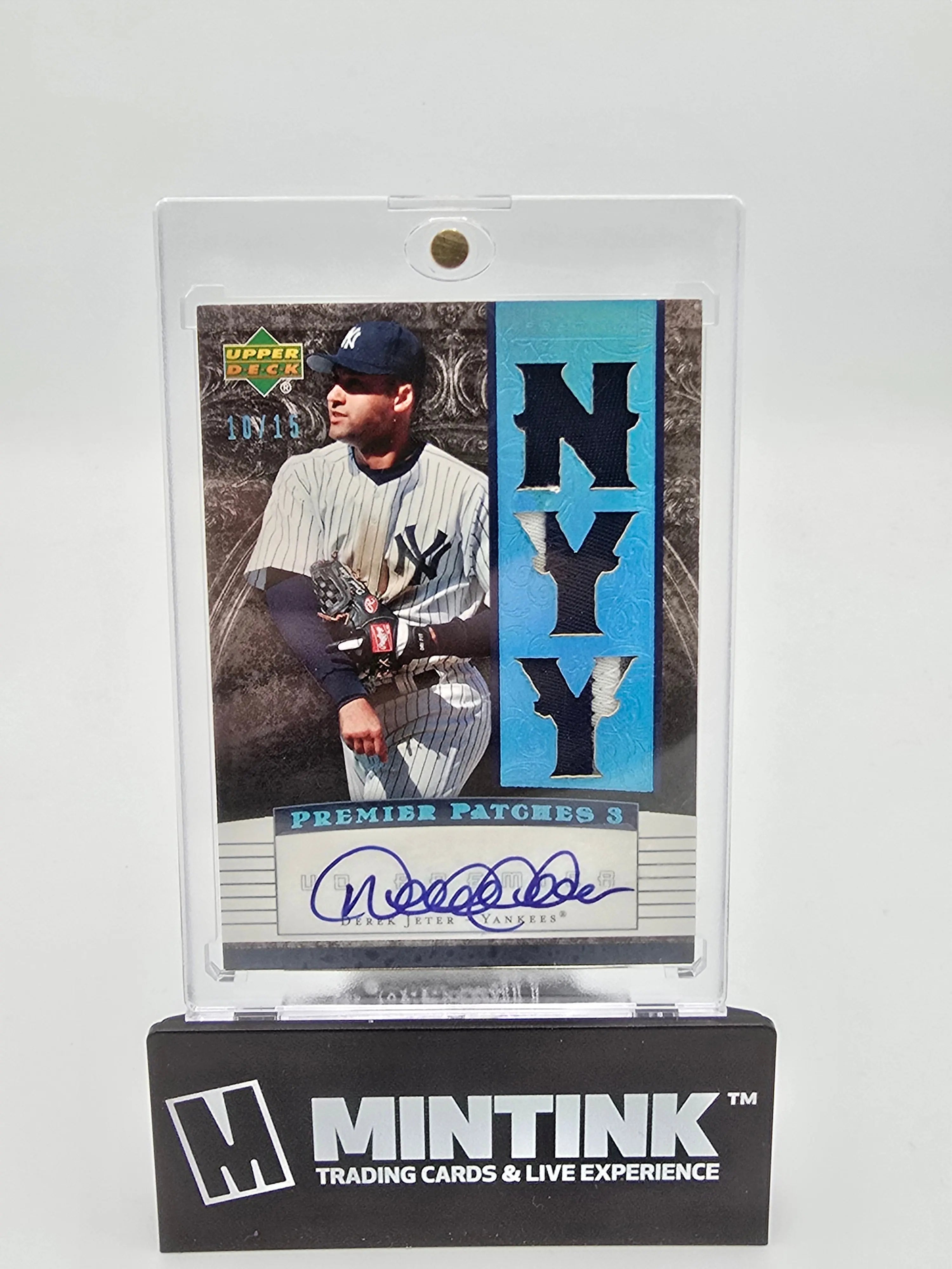 2007 Upper Deck Premier Baseball Derek Jeter Premium Triple Patch Autograph /15 