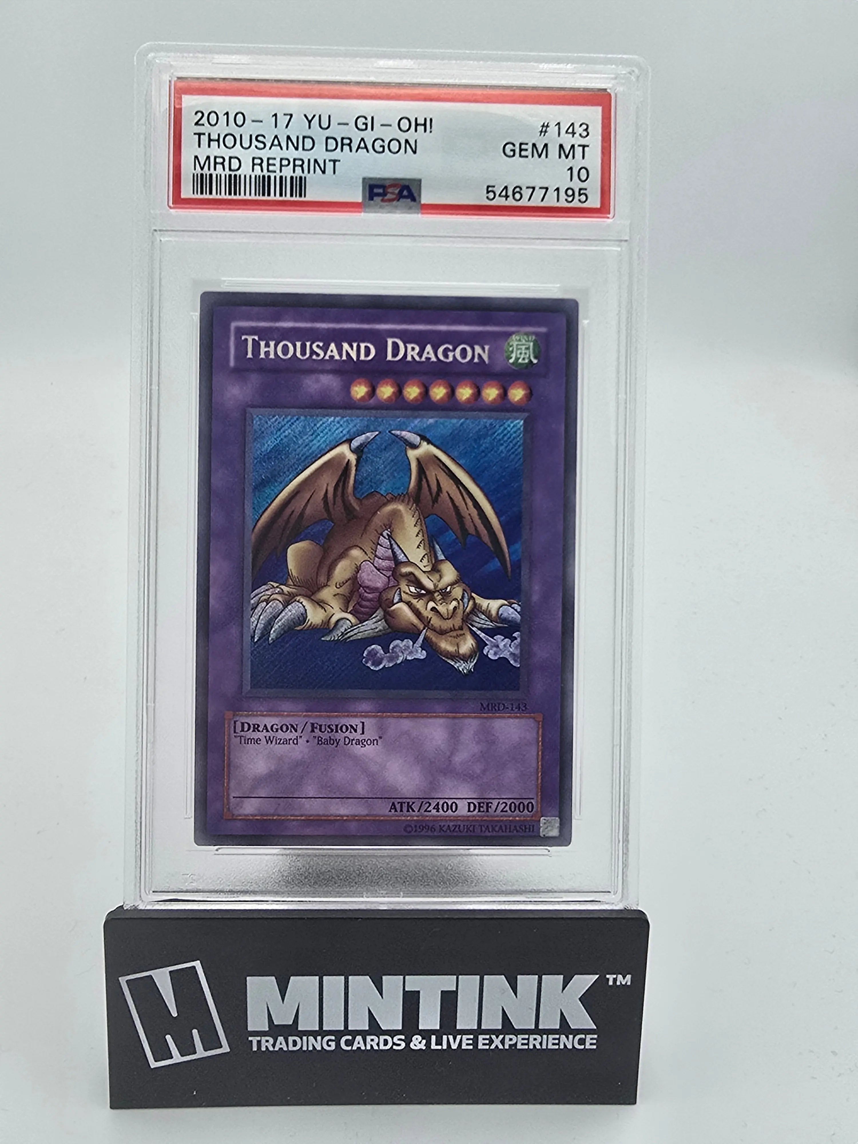 2010 Yu-Gi-Oh! TCG Thousand Dragon #143 MRD Reprint PSA 10 