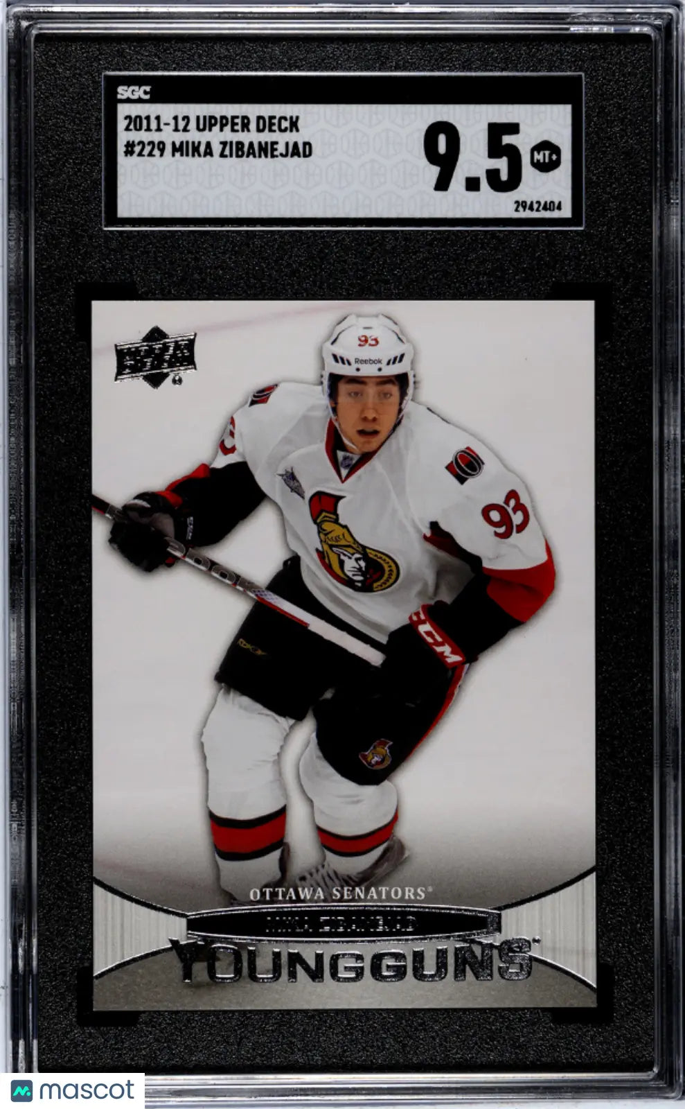 2011-12 Upper Deck  Series One Hockey Mika Zibanejad Young Guns RC SGC 9.5 