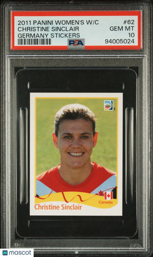 2011 Panini Women's World Cup Germany Stickers Christine Sinclair PSA 10 #62 