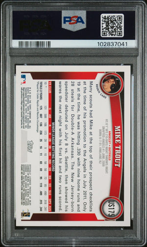 2011 Topps Update Baseball  Mike Trout RC Rookie PSA 9 