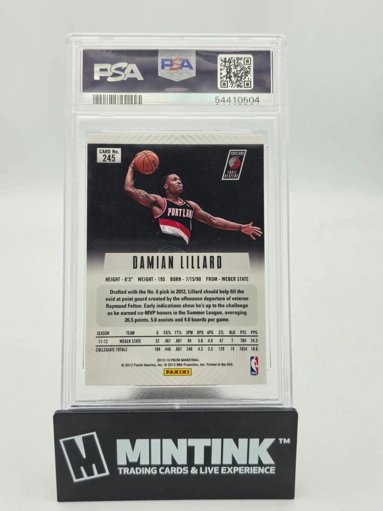 2012 Panini Prizm Basketball Damian Lillard RC Rookie Prizm PSA 9 #245 