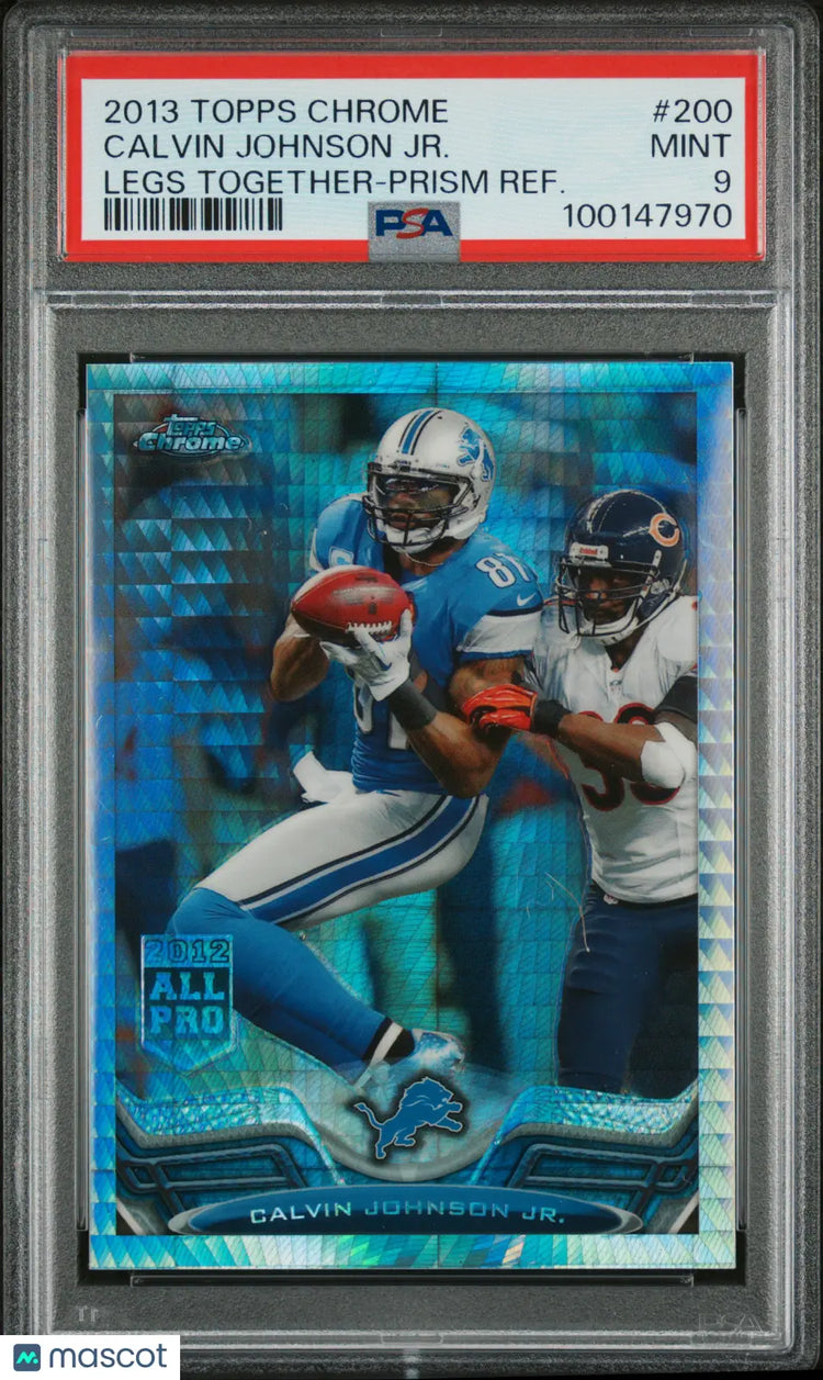 2013 Topps Chrome Calvin Johnson JR. Legs Together Prism Refractor PSA 9 /260 