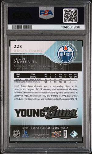 2014-15 Upper Deck Series One Hockey Leon Draisaitl Young Guns RC PSA 9 