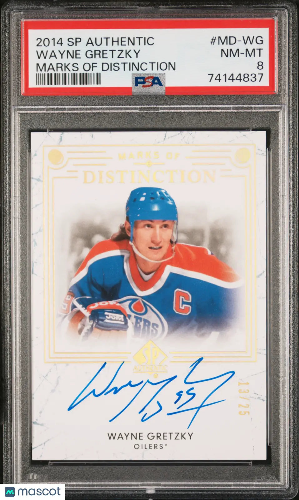 2014 SP Authentic Marks Of Distinction Wayne Gretzky Autograph PSA 8 /25 