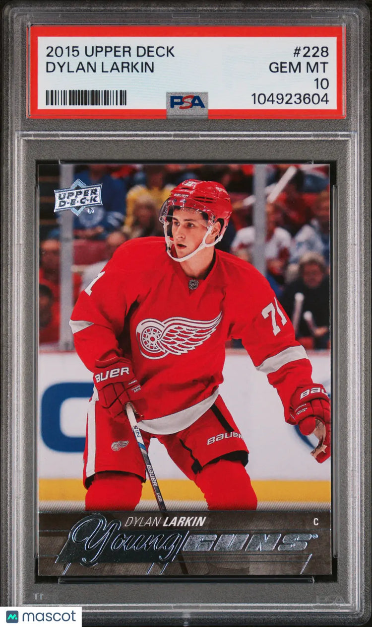 2015-16 Upper Deck Series One Hockey Dylan Larkin Young Guns RC PSA 10 