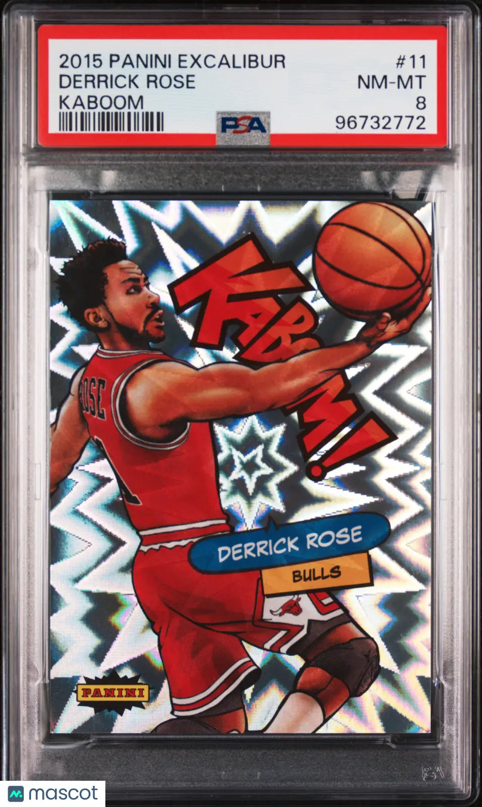 2015 Panini Excalibur Kaboom Derrick Rose #11 PSA 8 