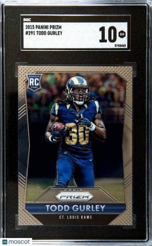 2015 Panini Prizm Football Todd Gurley RC Rookie SGC 10 #291 