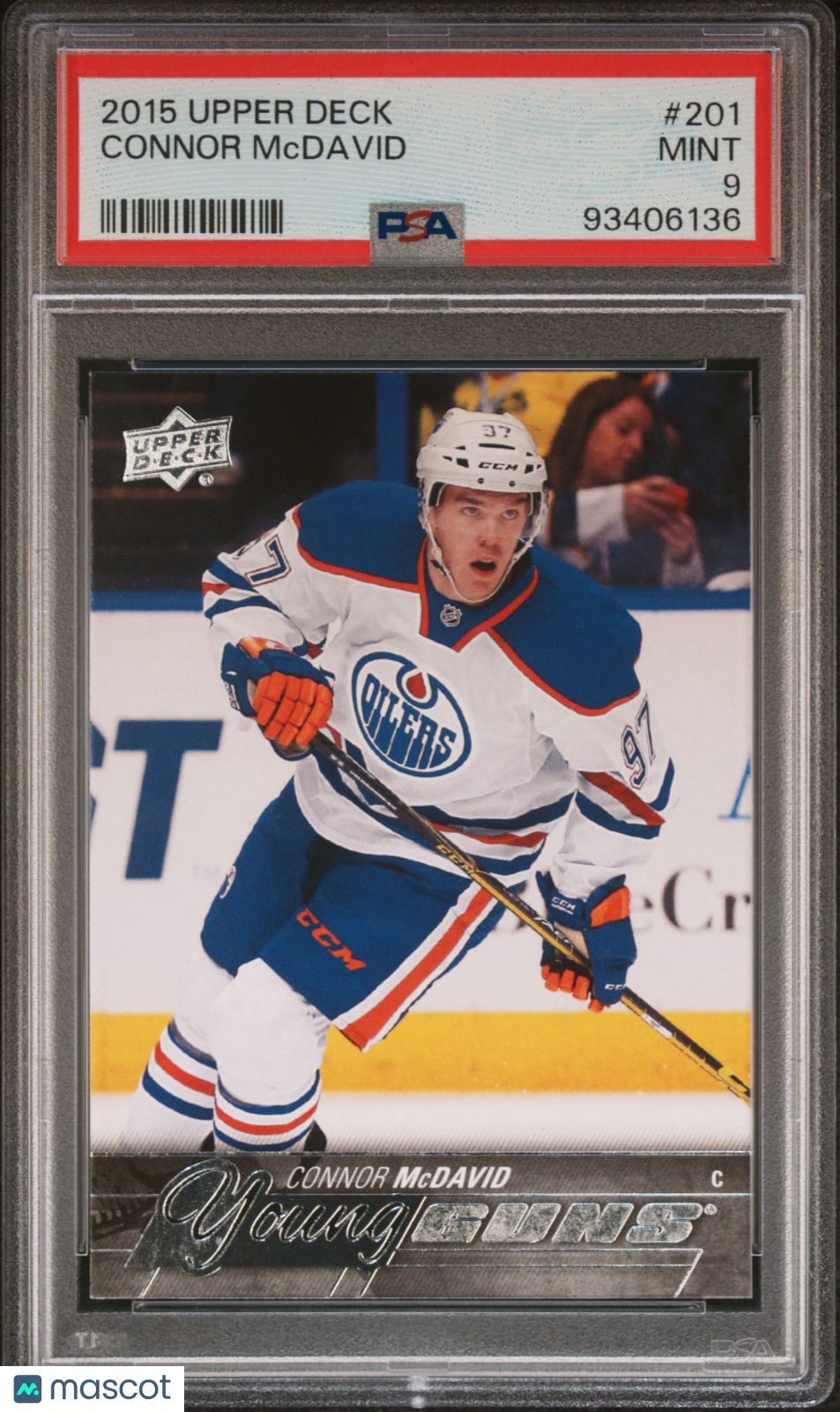 2015 Upper Deck Series One Psa 9 Connor Mcdavid Young Guns #201 1