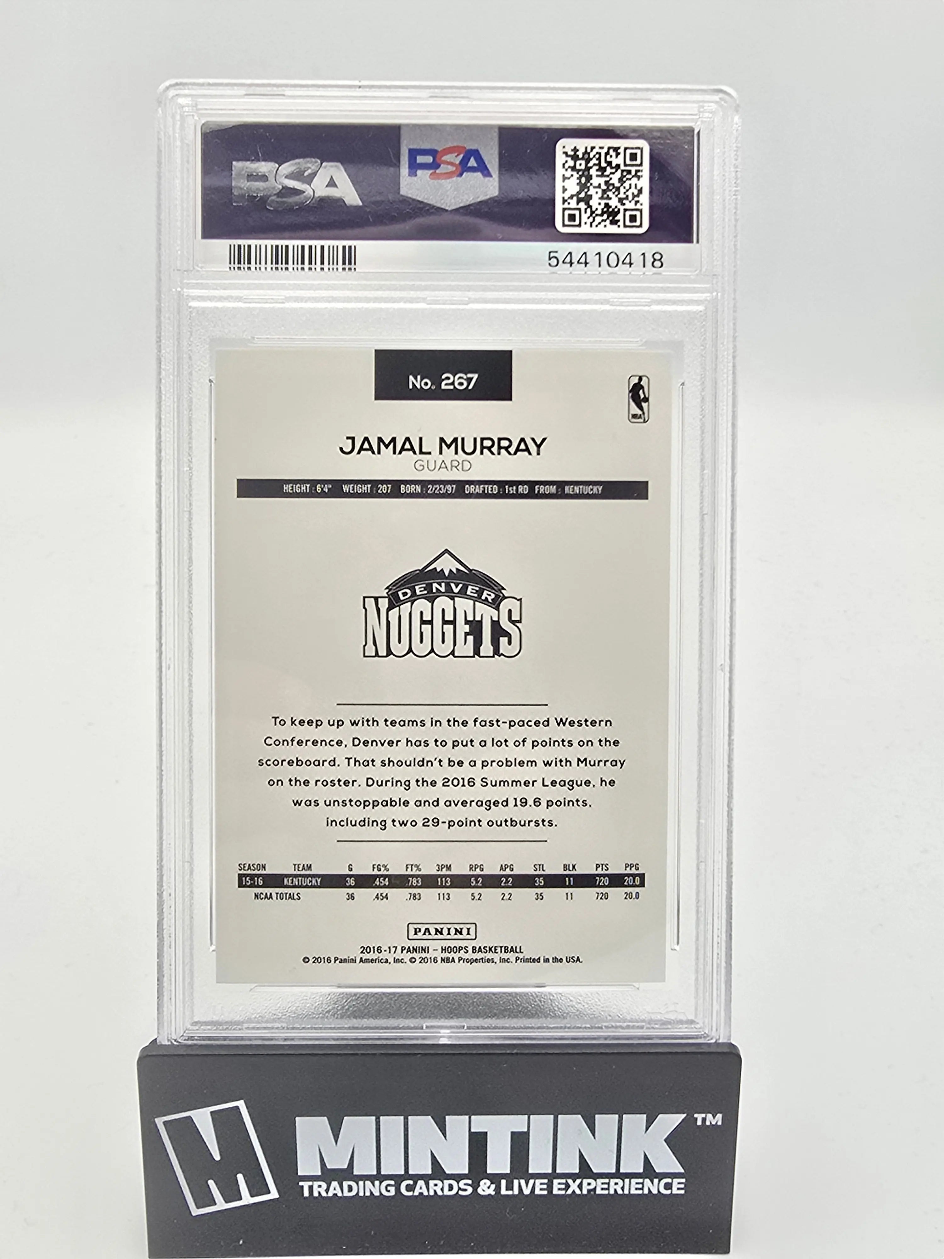 2016 Panini Hoops Basketball Jamal Murray RC Rookie PSA 10 