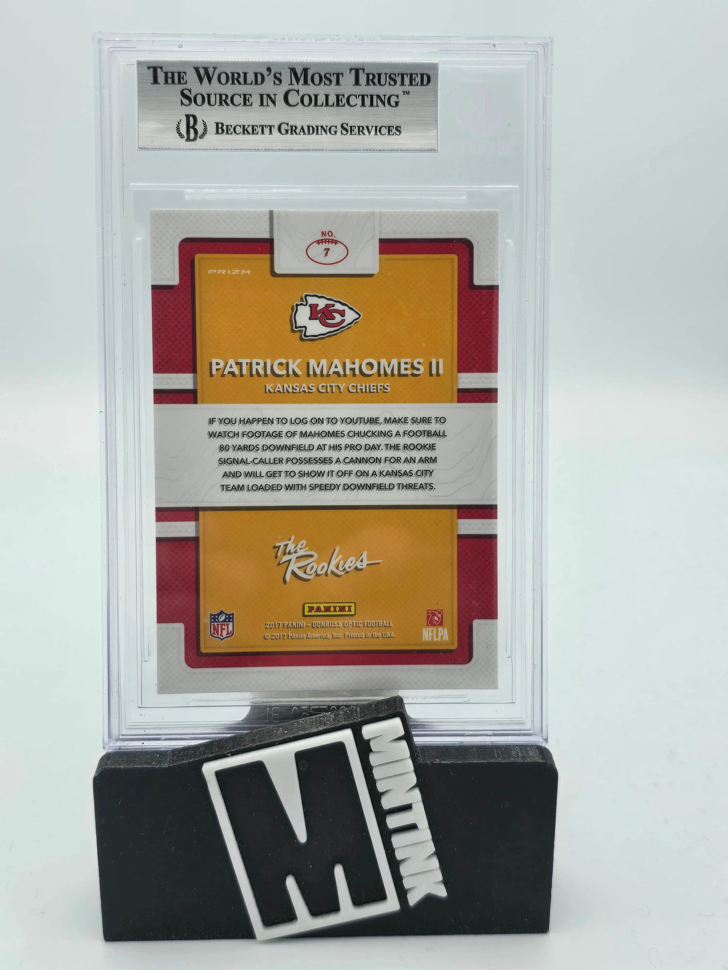 2017 Donruss Optic The Rookies Patrick Mahomes II Silver BGS 9 #7 