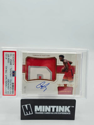 2017 National Treasures OG Anunoby RC Rookie Horizontal Patch Auto PSA 10 /25 