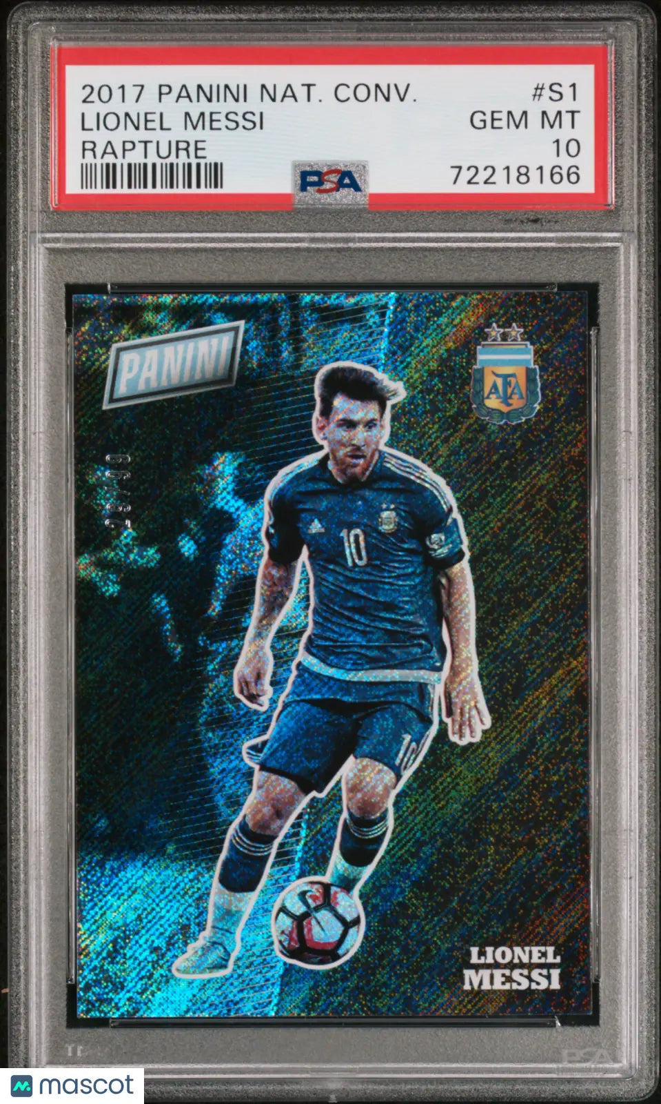 2017 Panini National Convention VIP Gold Pack Lionel Messi Rapture PSA 10 /99 