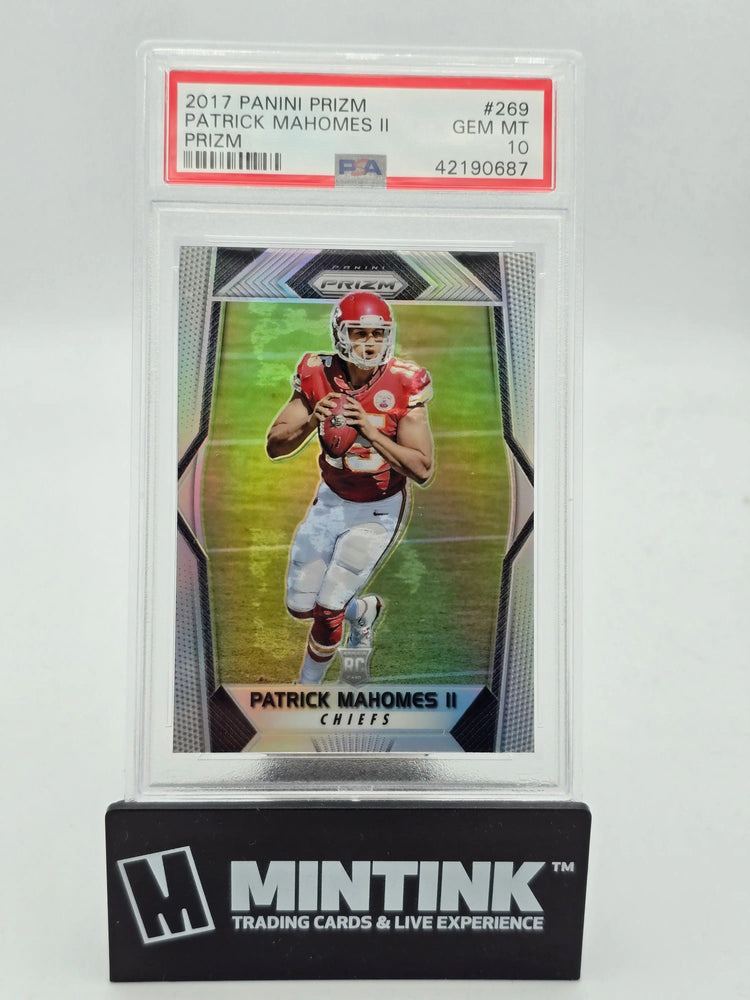 2017 Panini Prizm Football Patrick Mahomes II RC Rookie Silver Prizm PSA 10 