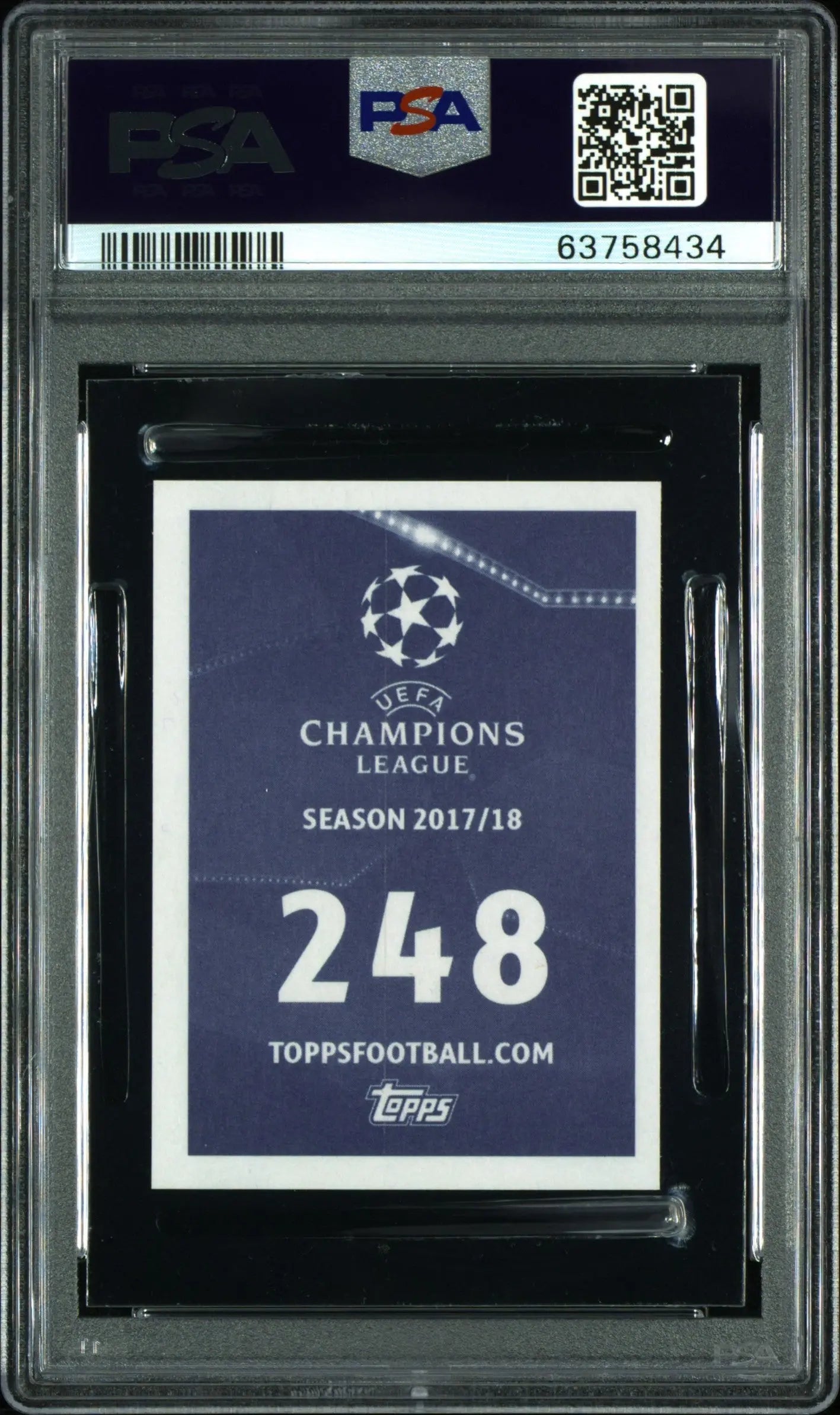 2017 Topps UEFA Champions League Sticker Kylian Mbappe #248 PSA 8 