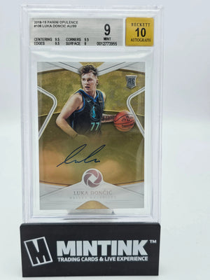 2018-19 Panini Opulence Basketball Luka Doncic RC Rookie Auto BGS 9 /99 