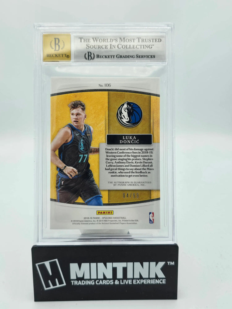 2018-19 Panini Opulence Basketball Luka Doncic RC Rookie Auto BGS 9 /99 