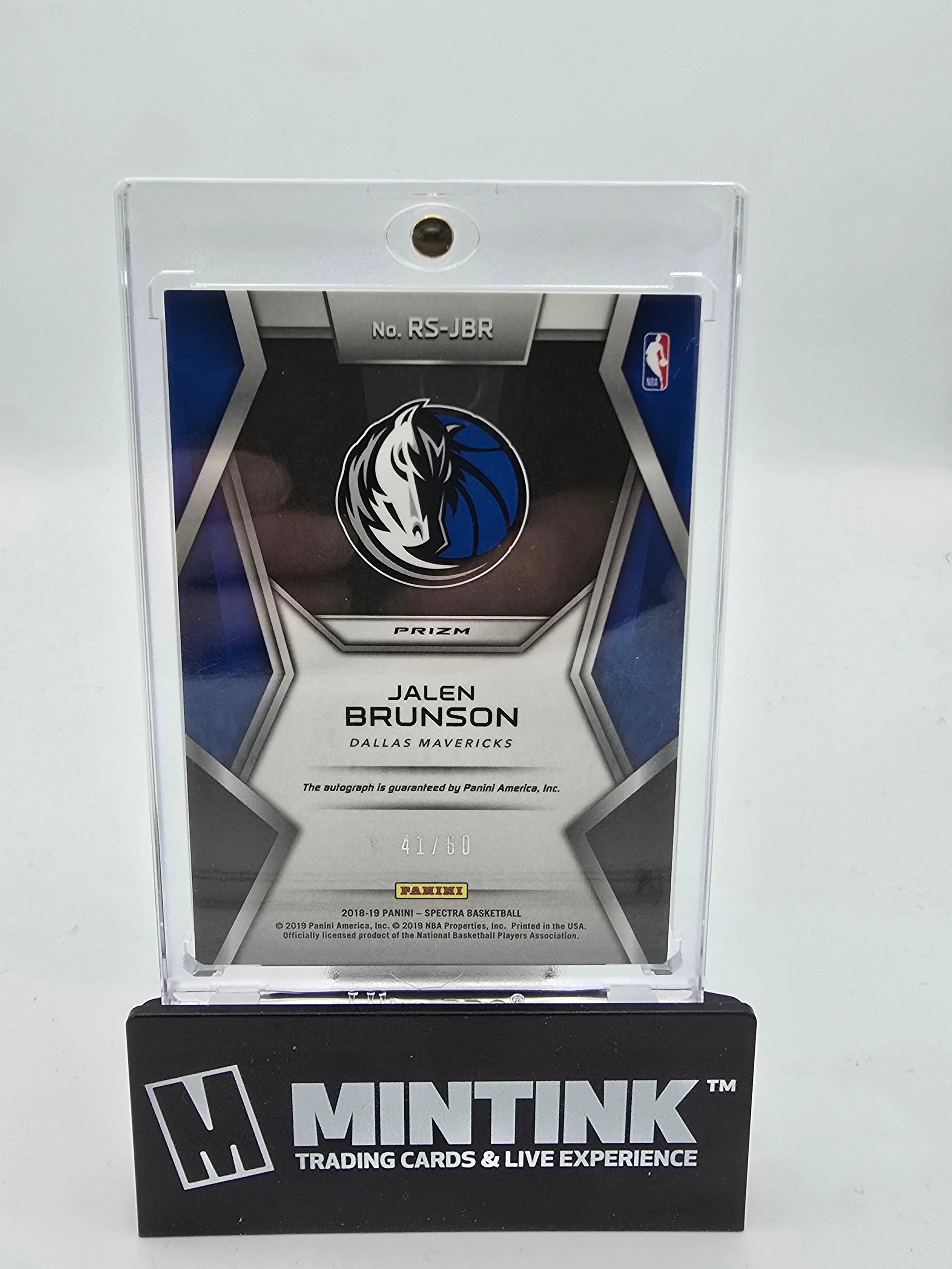 2018-19 Panini Spectra Basketball Jalen Brunson Rising Stars Blue Signatures Auto Choice /60 