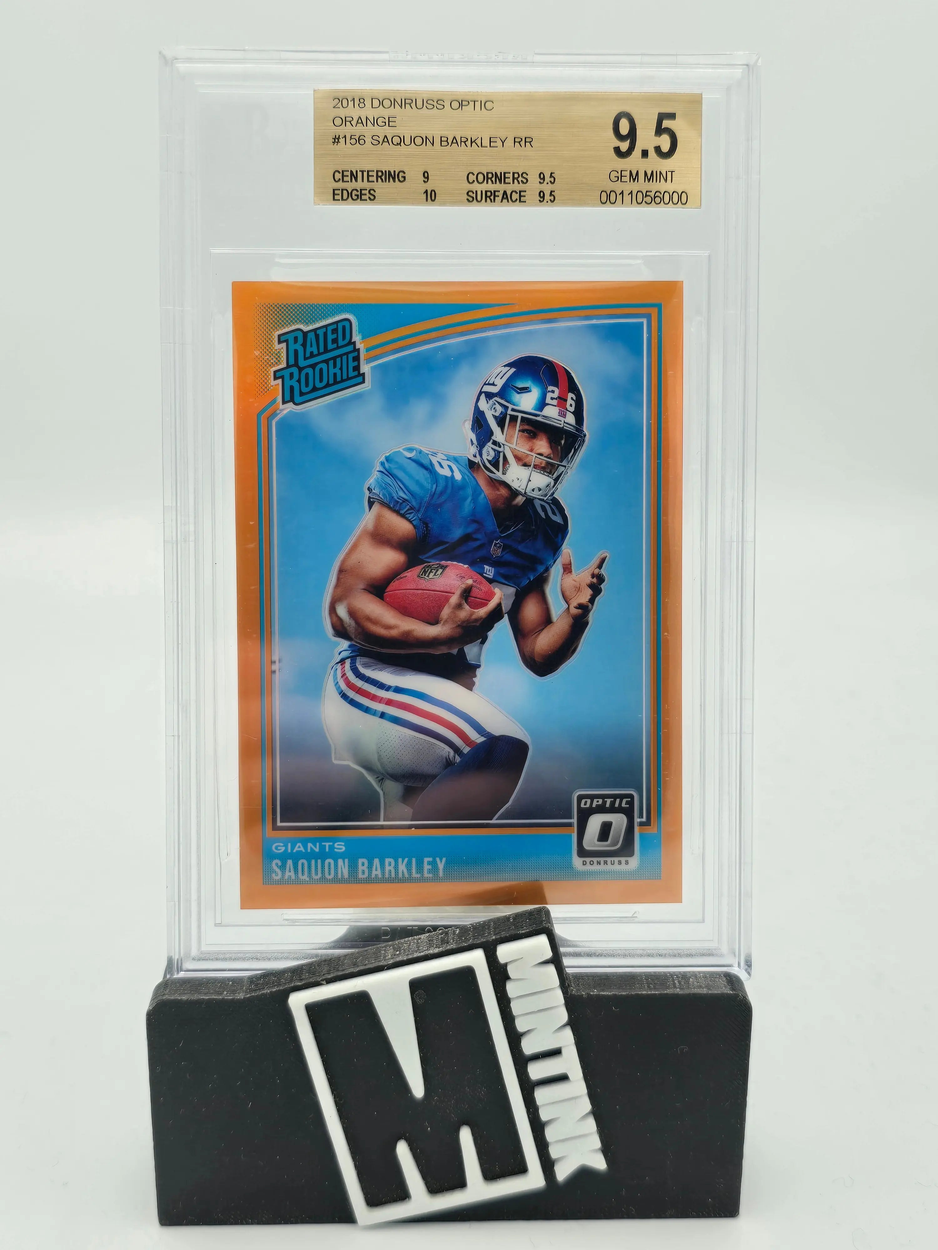 2018 Donruss Optic Orange Saquon Barkley Rated Rookie BGS 9.5 /199 