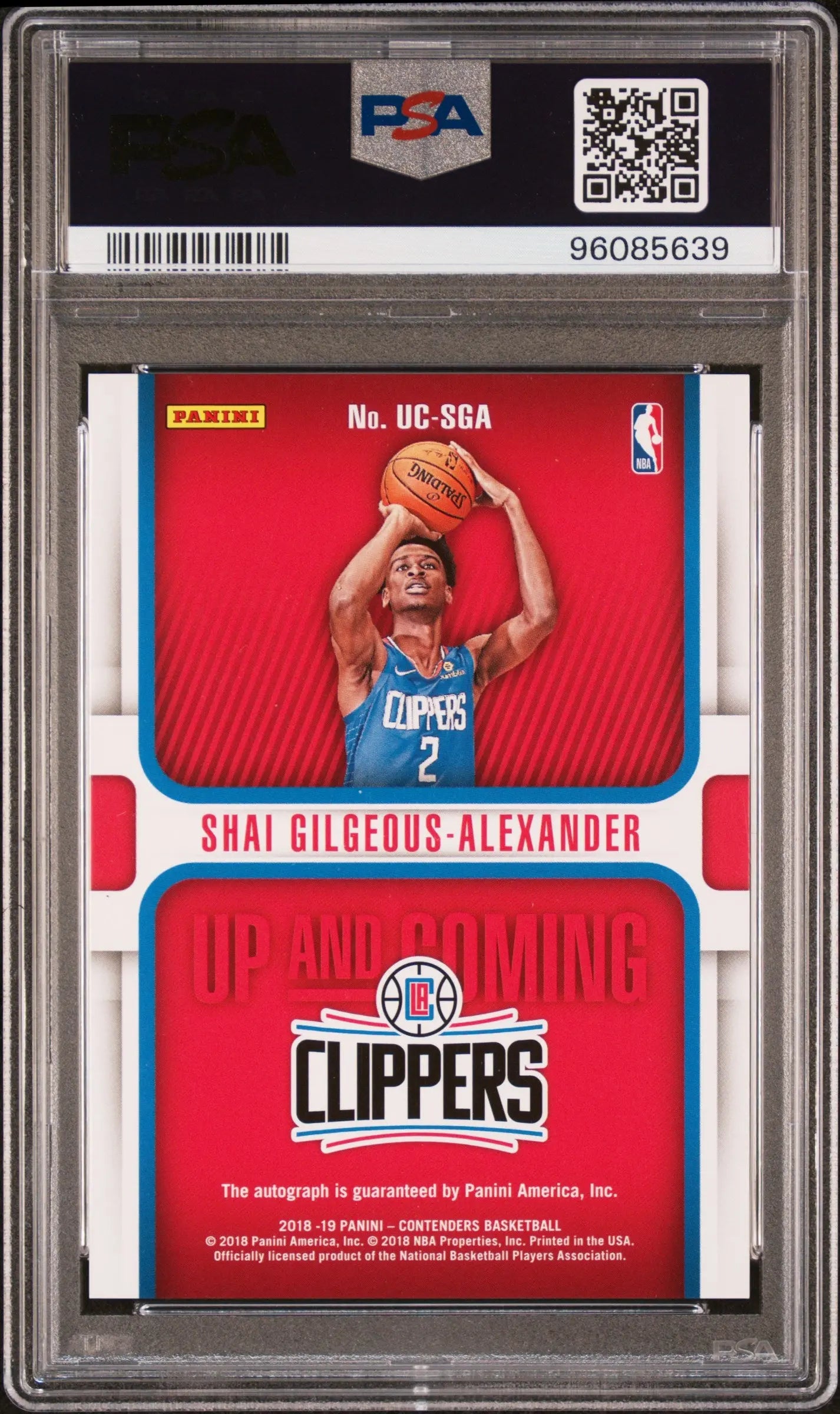 2018 Panini Contenders Up And Coming Autographs S. Gilgeous-Alexander Bronze /25 