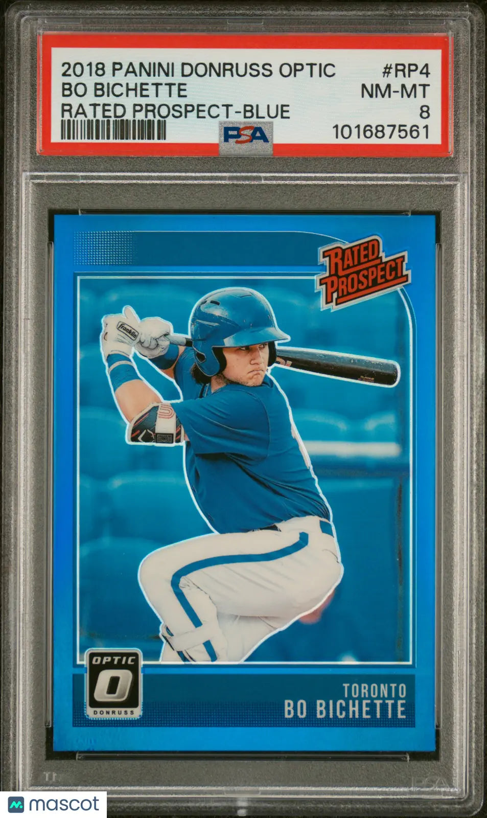 2018 Panini Donruss Optic Rated Prospect Bo Bichette Blue PSA 8 /149 