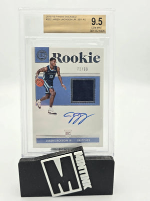 2018 Panini Encased Jaren Jackson JR RC Rookie Jersey Patch Auto BGS 9.5 /99 